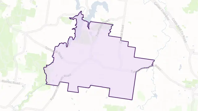 Tylden Area Boundary Map