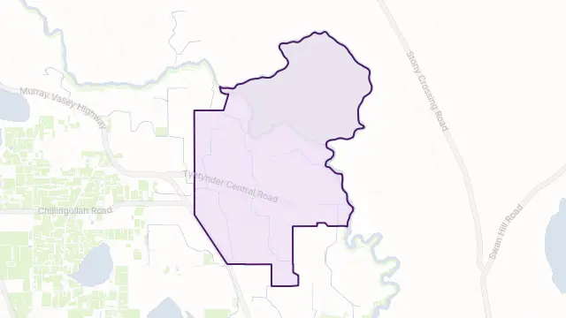Tyntynder Area Boundary Map