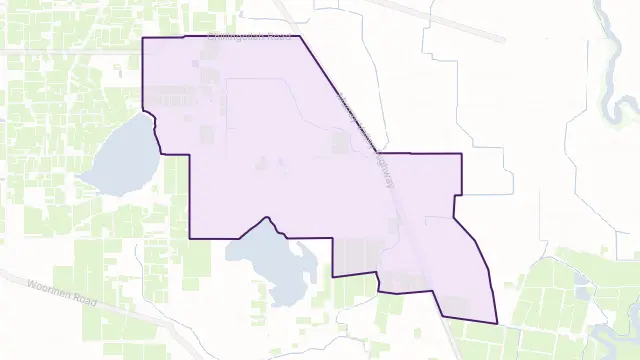Tyntynder South Area Boundary Map