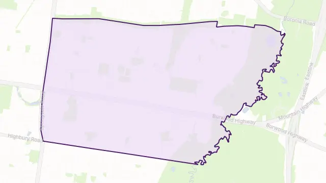 Vermont South Area Boundary Map
