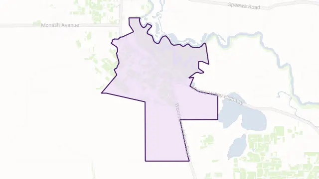 Vinifera Area Boundary Map