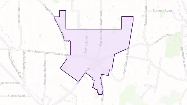 Violet Town Area Boundary Map