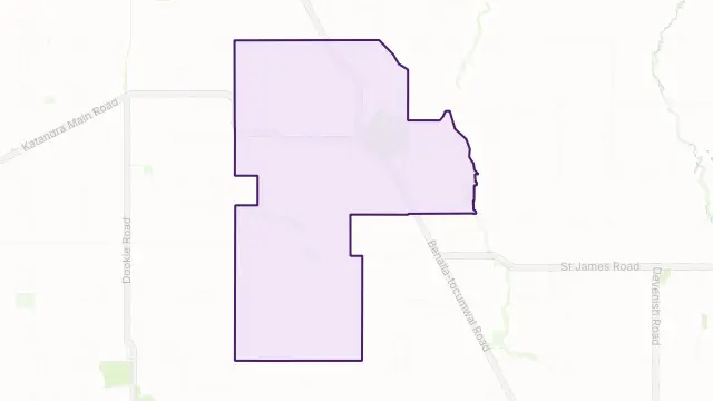 Waggarandall Area Boundary Map