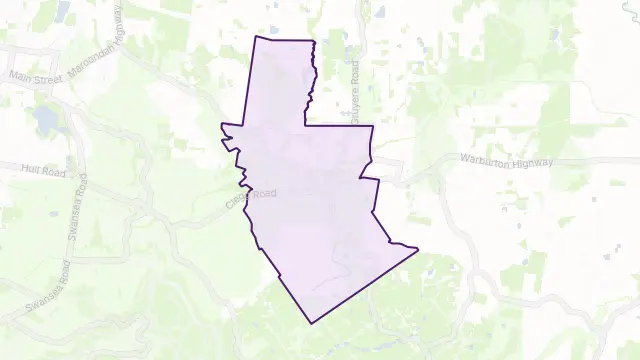 Wandin North Area Boundary Map