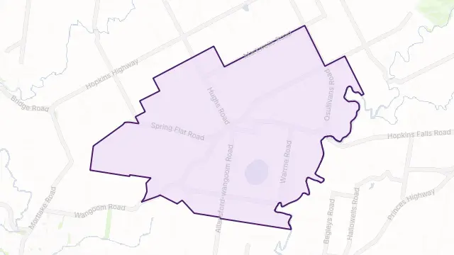 Wangoom Area Boundary Map
