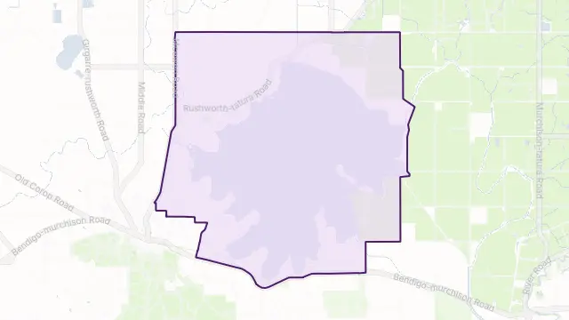 Waranga Shores Area Boundary Map