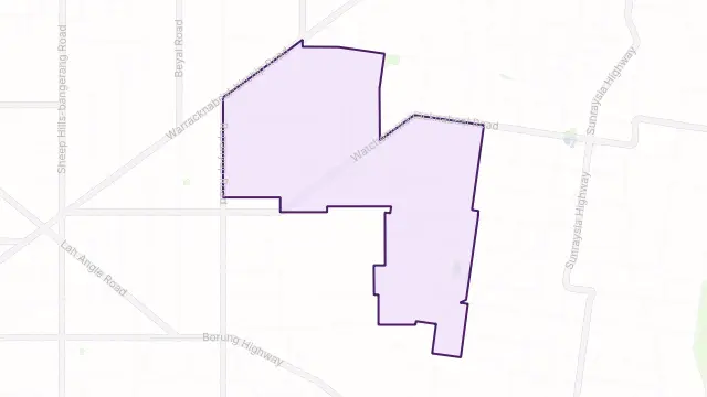 Watchem West Area Boundary Map