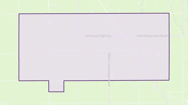 Watchupga Area Boundary Map