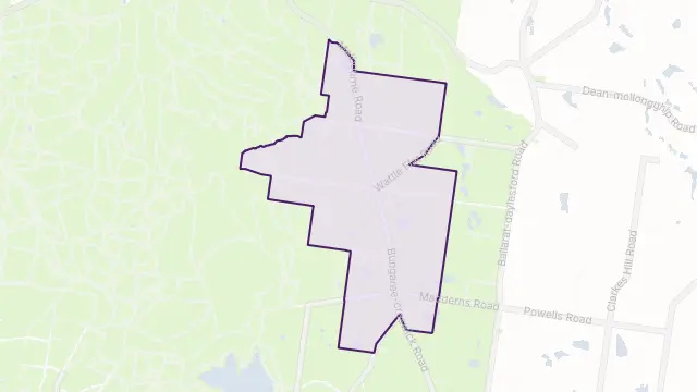 Wattle Flat Area Boundary Map