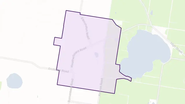 Weatherboard Area Boundary Map