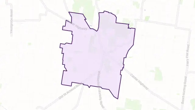 Wedderburn Area Boundary Map