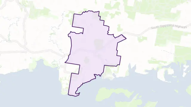 Welshpool Area Boundary Map