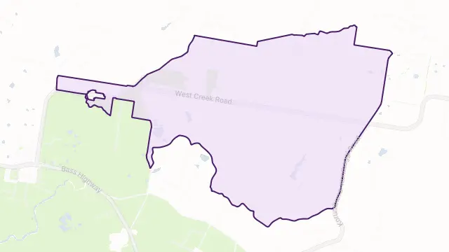 West Creek Area Boundary Map