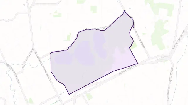 Winton North Area Boundary Map