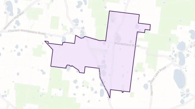 Wombelano Area Boundary Map