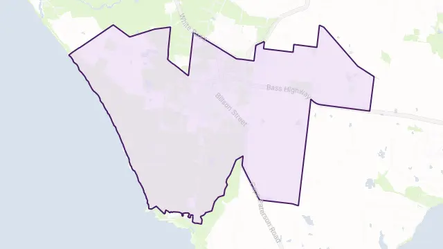 Wonthaggi Area Boundary Map