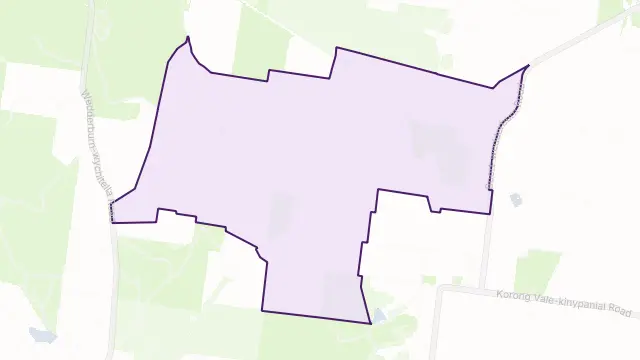 Woolshed Flat Area Boundary Map