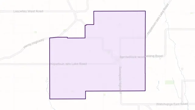 Woomelang Area Boundary Map