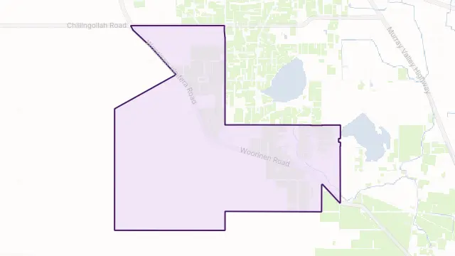 Woorinen South Area Boundary Map
