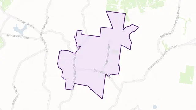 Wootong Vale Area Boundary Map