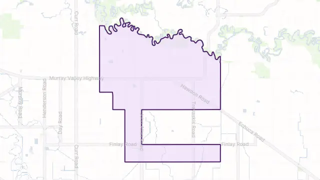Wyuna Area Boundary Map