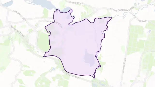 Yallourn Area Boundary Map