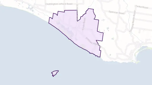 Yambuk Area Boundary Map