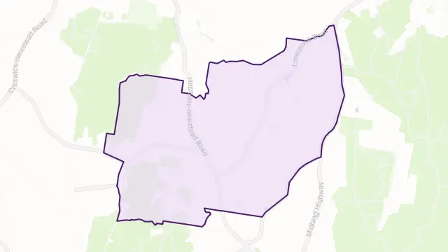 Yandoit Area Boundary Map