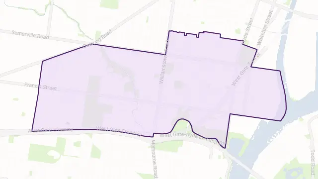 Yarraville Area Boundary Map