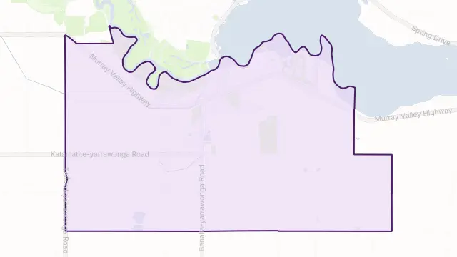 Yarrawonga Area Boundary Map