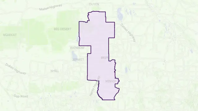 Yarriambiack Council Area Boundary Map