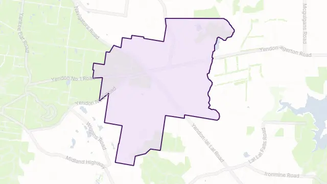 Yendon Area Boundary Map