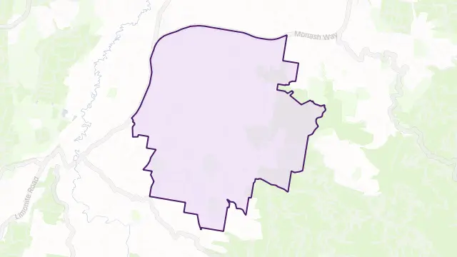 Yinnar South Area Boundary Map