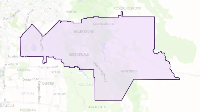 Armadale Council Area Boundary Map