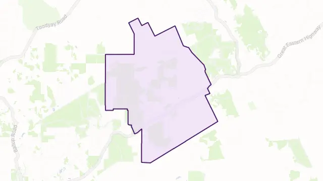 Bakers Hill Area Boundary Map