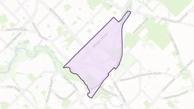 Beckenham Area Boundary Map