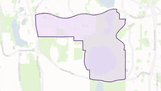 Beeliar Area Boundary Map