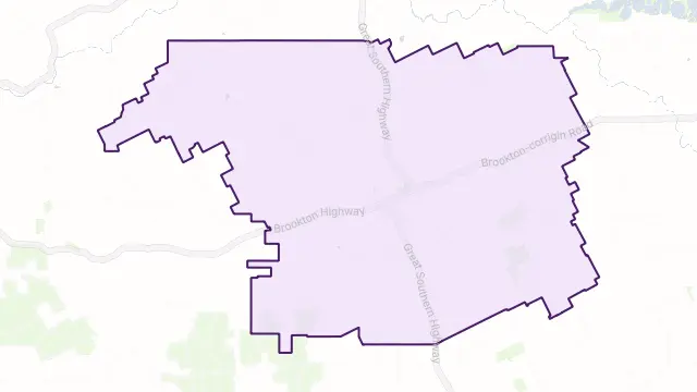 Brookton Area Boundary Map