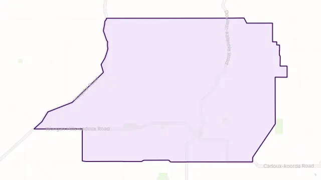 Cadoux Area Boundary Map