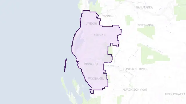 Carnarvon Council Area Boundary Map