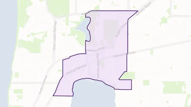 Claremont Area Boundary Map