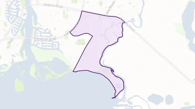 Coodanup Area Boundary Map