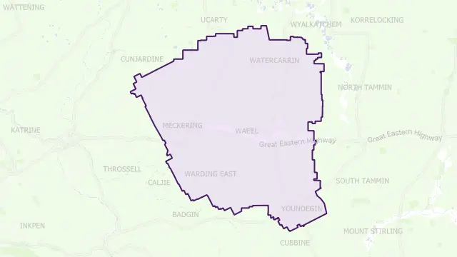 Cunderdin Area Boundary Map
