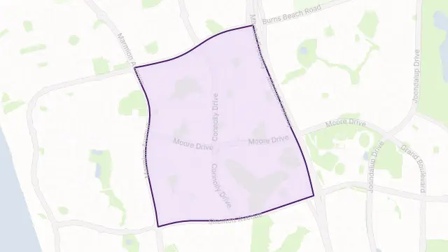 Currambine Area Boundary Map