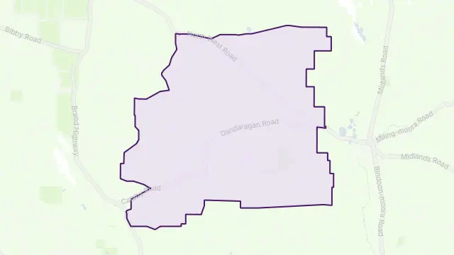 Dandaragan Area Boundary Map