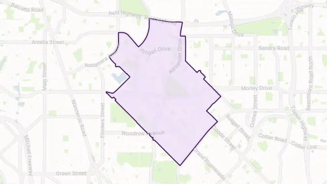 Dianella Area Boundary Map