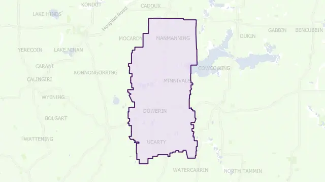 Dowerin Area Boundary Map