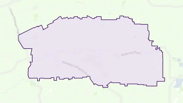East Pingelly Area Boundary Map