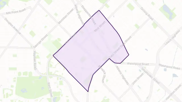 East Victoria Park Area Boundary Map