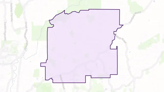Gidgegannup Area Boundary Map